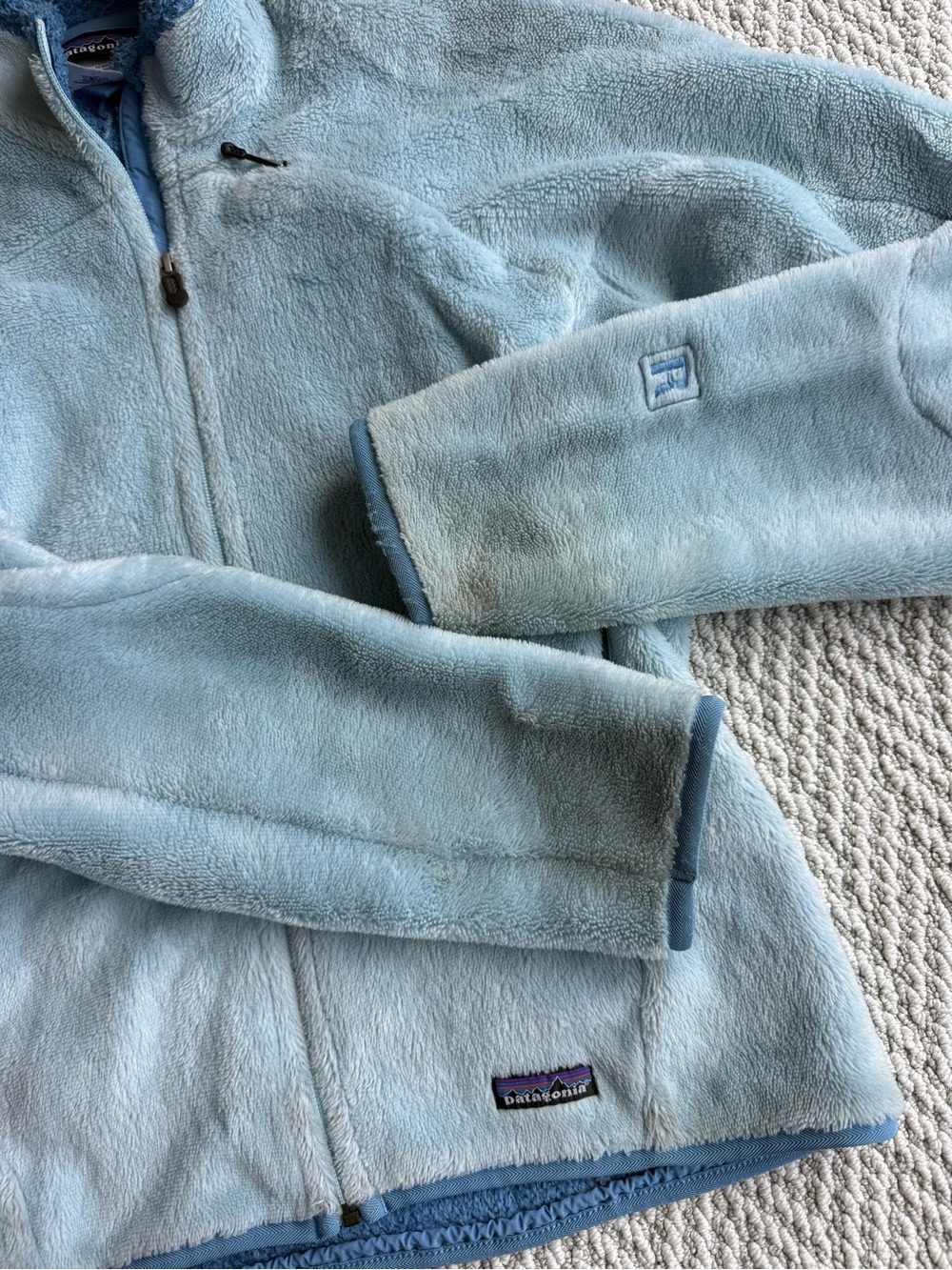 Patagonia women’s Light Blue Full-Zip Fleece Jacket